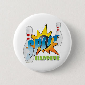 Gespleten gebeurt Logo Ronde Button 5,7 Cm