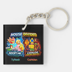 Gespleten Huis Adopt Me vs Catalog Avatar Creator Sleutelhanger