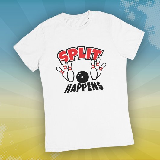Gesplitst gebeurt bij Bowling T-shirt