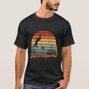 Gesplitst gebeurt Retro Bowling T-shirt