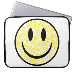 Gesplitst glimlachend gezicht laptop sleeve