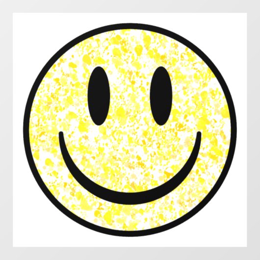 Gesplitst glimlachend gezicht raamsticker (Vel)