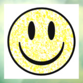 Gesplitst glimlachend gezicht raamsticker (Vel 3)