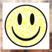 Gesplitst glimlachend gezicht raamsticker (Vel 2)