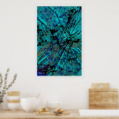 Gesplitst over het Poster van de Splatter van de V (Keuken)