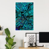 Gesplitst over het Poster van de Splatter van de V (Thuiskantoor)