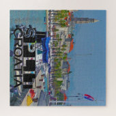 Gesplitst vierkant puzzel (Horizontaal)