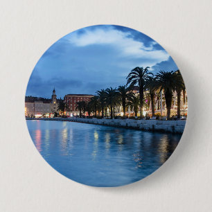 Gesplitste promenade in Kroatië Ronde Button 7,6 Cm