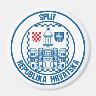 Gesplitste ronde Embleem Magneet