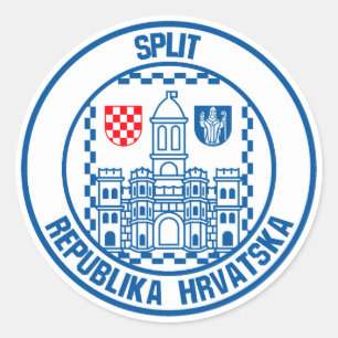 Gesplitste ronde Embleem Sticker