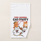 Gesponnen-anormale Cat-tivity Schattige Halloween  Bad Handdoek (Handdoek)