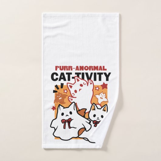 Gesponnen-anormale Cat-tivity Schattige Halloween  Bad Handdoek (Handdoek)