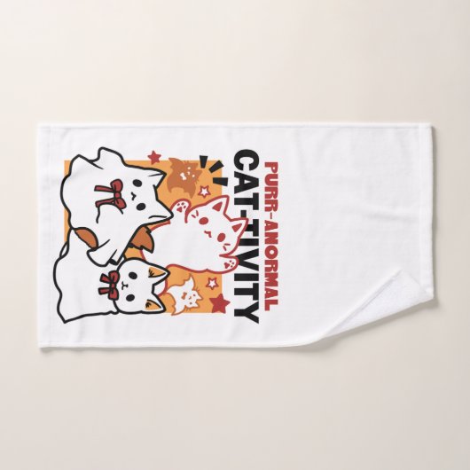Gesponnen-anormale Cat-tivity Schattige Halloween  Bad Handdoek (Handdoek)