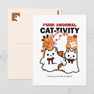 Gesponnen-anormale Cat-tivity Schattige Halloween  Briefkaart