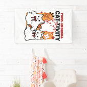 Gesponnen-anormale Cat-tivity Schattige Halloween Spandoek (Insitu)