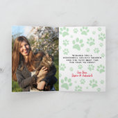 Gesponnen-effect Kerst Fun Paw Print Tree Cat Love Feestdagen Kaart (Binnen)