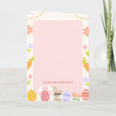  Gesponnen-effect Ragdoll Cat Bunny Easter Kaart (Achterkant)