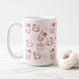 Gesponnen-fectly Brewed: Kawaii Cat Coffee Mok