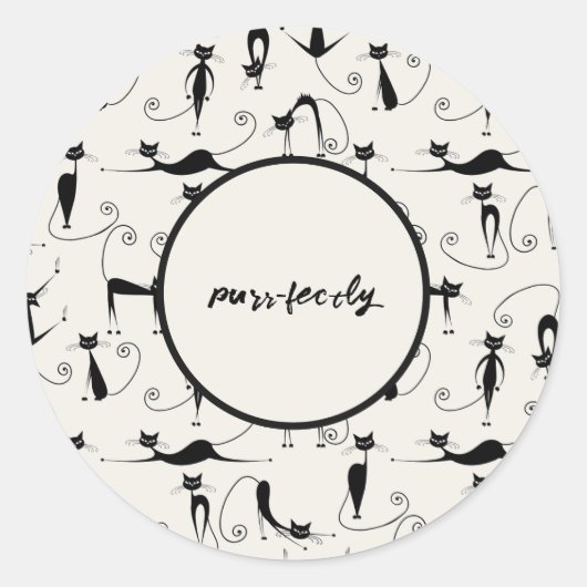 Gesponnen-fectly Cat Sticker (Voorkant)