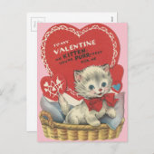  Gesponnen Kitten Valentijn Feestdagenkaart (Voorkant / Achterkant)