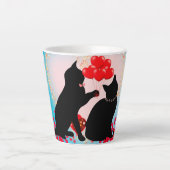 Gesponnen Liefde - Kat Valentijn Ballonnen - Cadea Latte Mok (Voorkant)