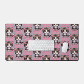 Gesponnen-perfect Schattig Chibi Kawaii Kitten in  Bureaumat (Keyboard & Muis)