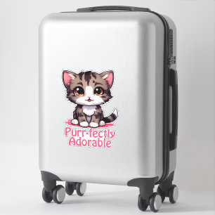 Gesponnen-perfect Schattig Chibi Kawaii Kitten in  Sticker