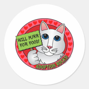 Gesponnen voor voedsel ronde sticker