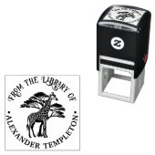 Gespot Giraffe door Tree Library Boeknaam Zelfinktende Stempel (In situ)