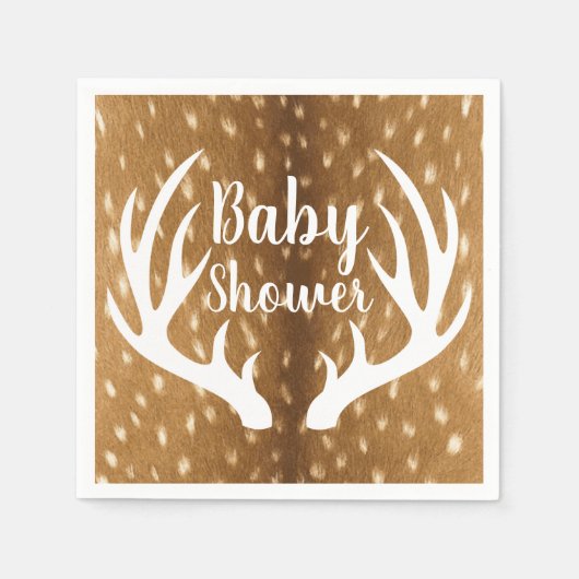 Gespot herten Bont Fawn & White Antlers Servetten (Voorkant)