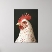 Gespot kippenportret canvas afdruk (Voorkant)