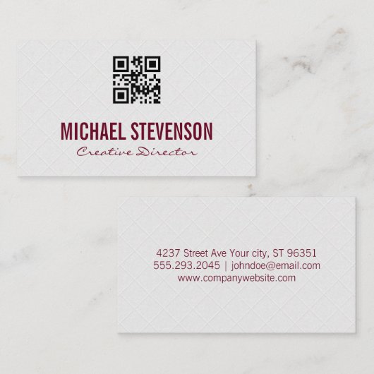 Gesprek achtergrond | Carpentry | Qr-code Visitekaartje (Voorkant / Achterkant)