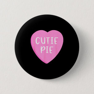 Gesprek Candy Hart Cutie Pie Valentijnsdag  Ronde Button 5,7 Cm