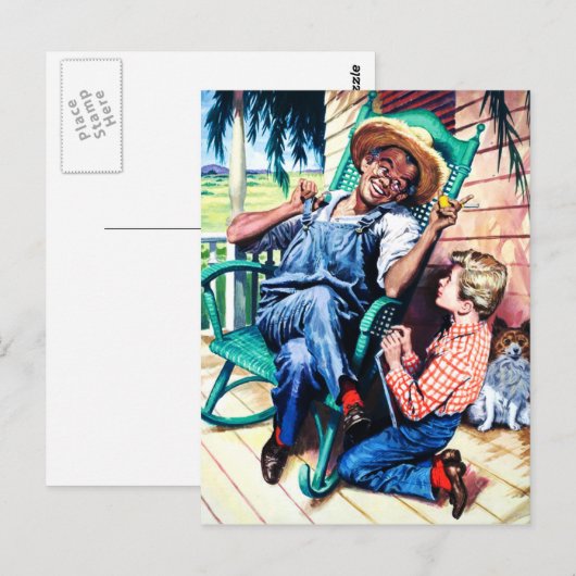 Gesprek met papa  kunst briefkaart (Voorkant / Achterkant)