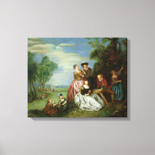 Gesprekken in een Park Canvas Afdruk