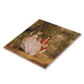 Gesprekken in een Park, portret van de kunstenaar Tegeltje (Zijkant)