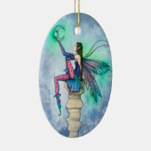 Gesprekken met de Moon Fairy Fantasy Art Keramisch Ornament (Rechts)