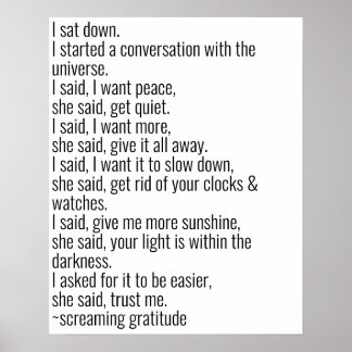 Gesprekken met het universum poster