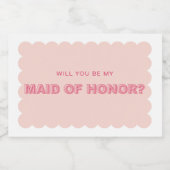 Gesprekte rand Kaartenlabel voor gebold tekstbrief Voedselcontainer Etiket (Enkel label)