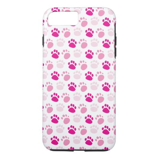 Gesprekte verfafdrukken Hot Pink en White Case-Mate iPhone Case (Achterkant)