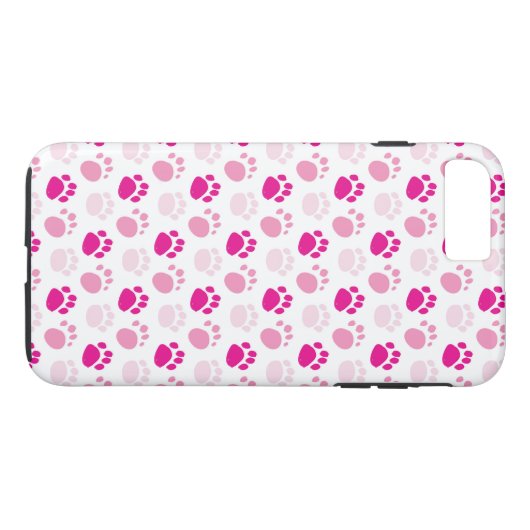 Gesprekte verfafdrukken Hot Pink en White Case-Mate iPhone Case (Achterkant (Horizontaal))