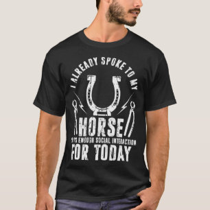 Gesproken met mijn paard drager paard schoen hoefb t-shirt