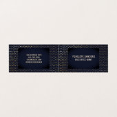 Gesprokkeld patroon | Luxe donkerblauw Visitekaartjes (Buitenkant ongevouwen)