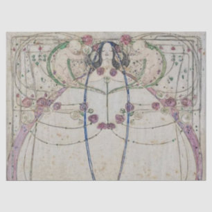 Gesso-panel van Margaret Macdonald Mackintosh Tissuepapier