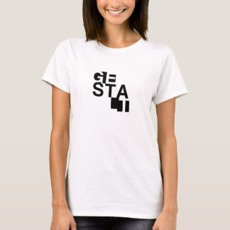 Gestalt T-shirt met T-shirt (zwart)