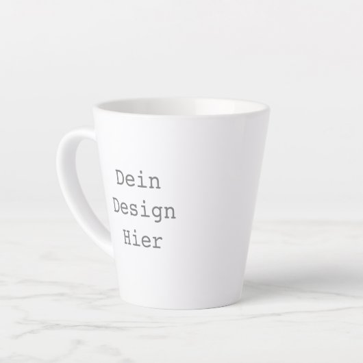Gestalte deine eigene 0,34l Latte Tasse Latte Mok (Linkerhoek)