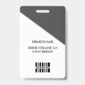 Gestalte Deinen Eigenen Ausweis Vorlage Badge (Achterkant)
