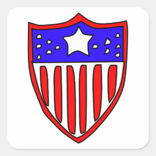 Gestandaardiseerde Amerikaanse vlag Vierkante Sticker