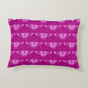 Gestandaardiseerde Deco-vlinder - magenta en roze Accent Kussen
