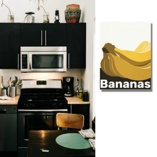 Gestandaardiseerde Gele Bananas Kitchen Canvas Afdruk
